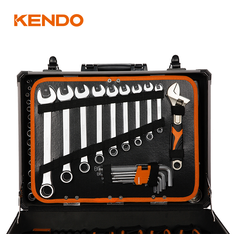 161pc Aluminum Trolley Tool Set with Telescopic Handle