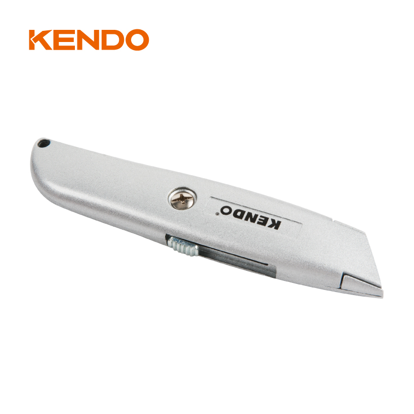 Zinc Alloy Retractable Safety Utility Knife For Professional Cutting