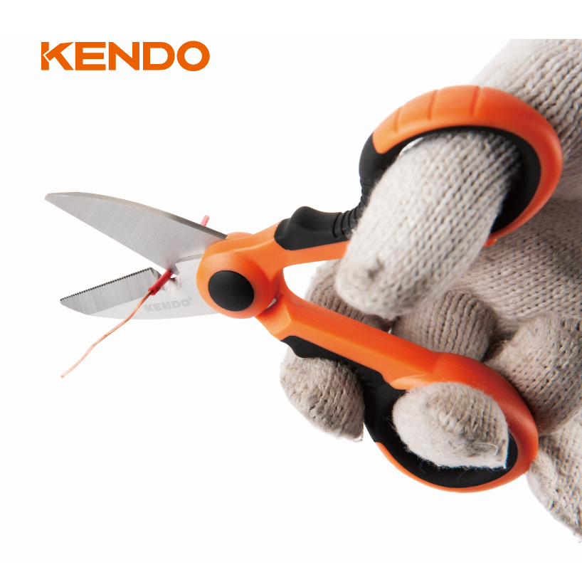 Electrician' Scissors With Cutting Notch For Cut Electric Wire from